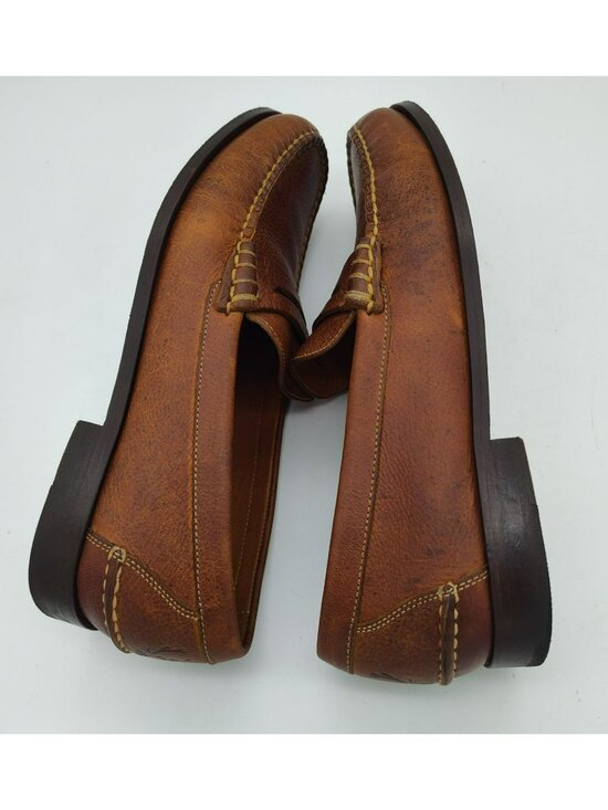 Martin Dingman All American Saddle Leather Penny Loafers, Chestnut, Men\'s 8.5
